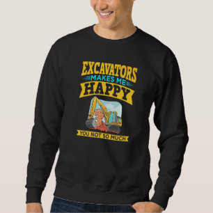 Excavator Operator Remote Control Digger Machine R Sweatshirt