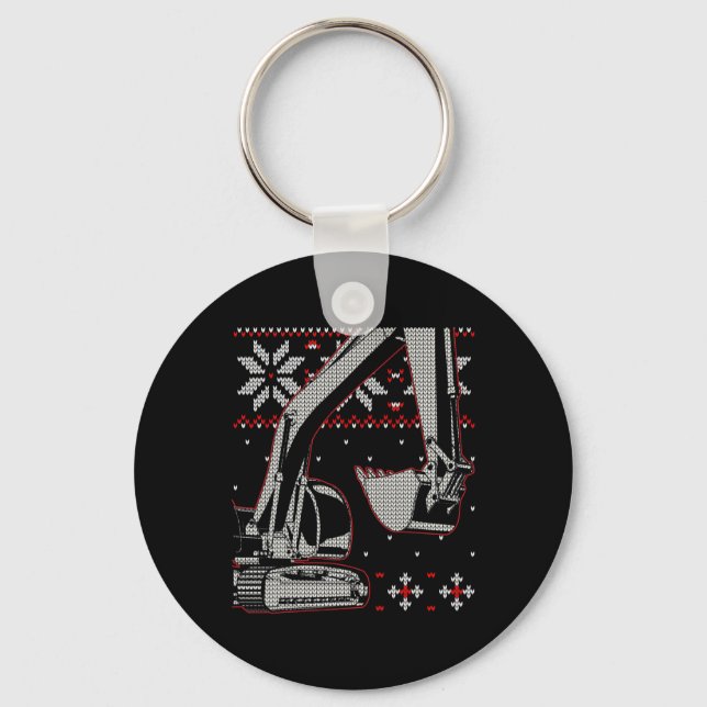 Excavator Operator Shirt  Key Ring (Front)