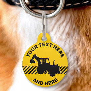 Excavator Pet Tag