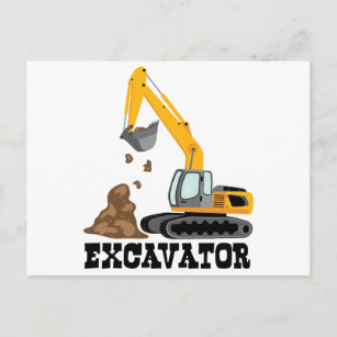 Excavator Postcard