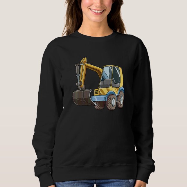 Excavator  Site Manager Construction Site Sweatshirt (Front)