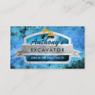 Excavator Slogans Business Cards