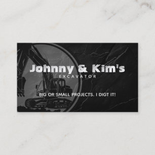 Excavator Slogans Business Cards