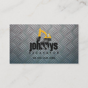 Excavator Slogans Business Cards