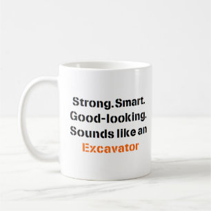excavator sounds coffee mug