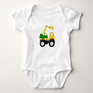 Excavator Truck Baby Bodysuit