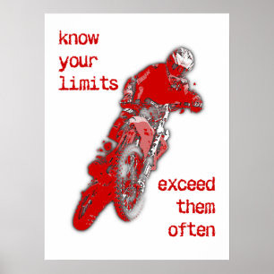 Exceed Your Limits Dirt Bike Motocross Poster