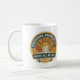 Exceeding Abundantly Ephesians 3:20 Retro Coffee Mug