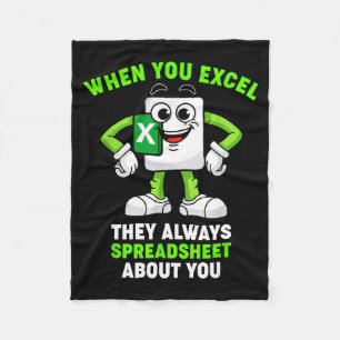 Excel Coworker Birthday Employee Farewell Goodbye Fleece Blanket