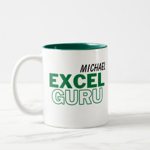 Excel Guru Funny Accounting Two-Tone Coffee Mug
