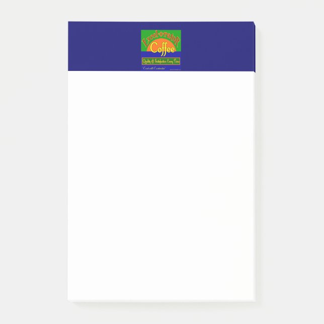 Excel-o-rator Coffee Office Humour Post it Notes (Front)