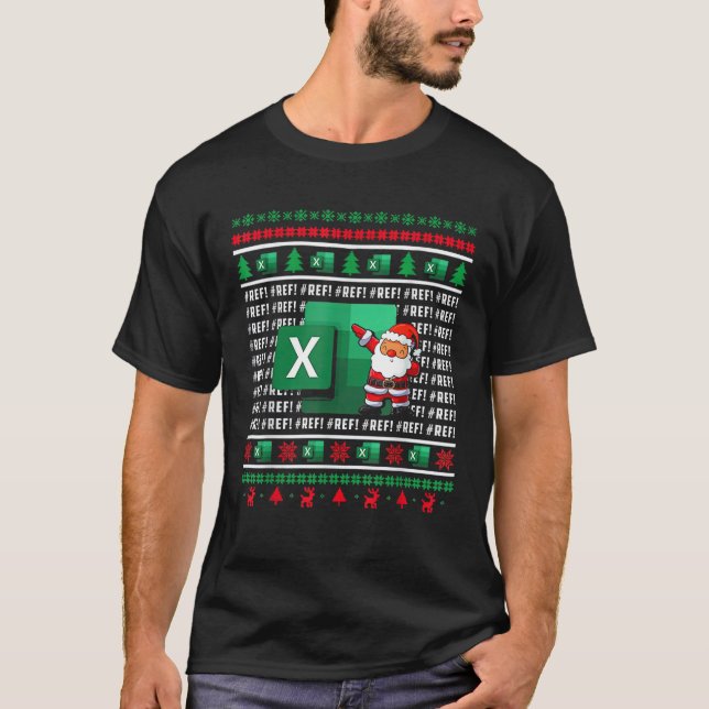 Excel REF Error Spreadsheet Ugly Christmas Sweater (Front)