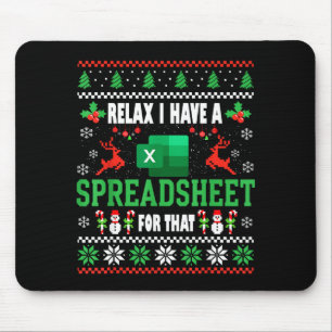 Excel Ugly Christmas Sweater I Have A Spreadsheet Mouse Pad