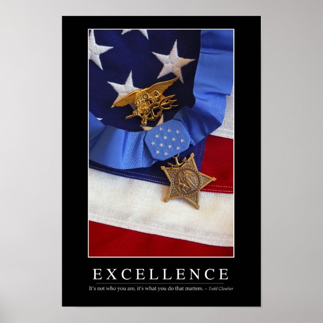 Excellence: Inspirational Quote Poster (Front)