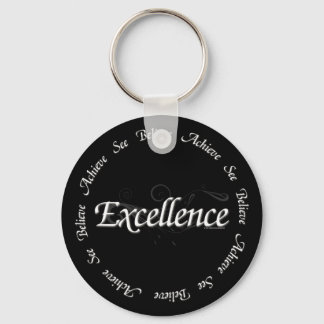 Excellence - see believe achieve key ring
