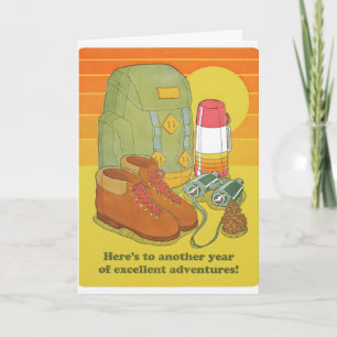 Excellent Adventures Birthday Letterpress Card