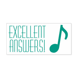 "EXCELLENT ANSWERS!" Teacher Rubber Stamp