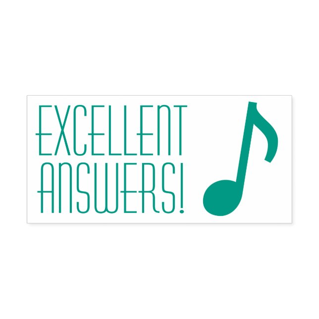 "EXCELLENT ANSWERS!" Teacher Rubber Stamp (Design)