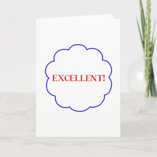 Excellent! Card