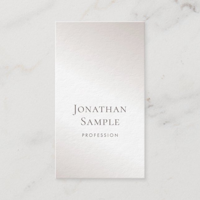 Excellent Elegant Minimalist Design Modern Luxury Business Card (Front)