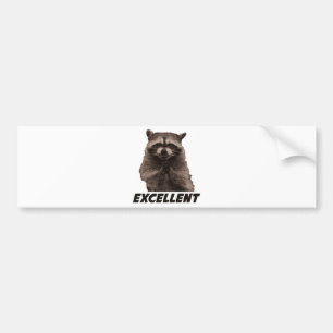 Excellent Evil Plotting Racoon Bumper Sticker