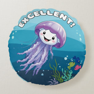 Excellent !, Jelly Fish   Round Cushion