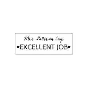 Excellent Job   Personalised Teachers Self-inking Stamp