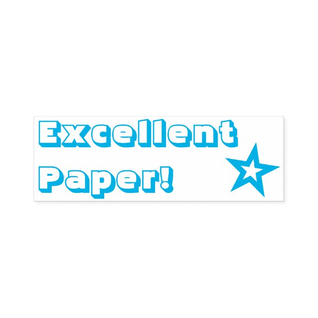 "Excellent Paper!" Tutor Rubber Stamp (Design)