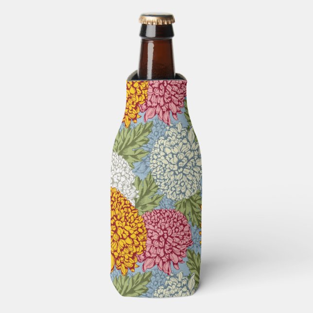 Excellent pattern with chrysanthemums bottle cooler (Bottle Front)