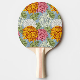 Excellent pattern with chrysanthemums ping pong paddle