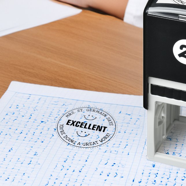 Excellent | Personalised Teachers Self-inking Stamp (Excellent | Personalized Teachers Self-inking Stamp)