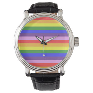 Excellent quality Rainbow Stripe Bright Colours Watch