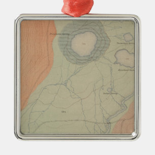 Excelsior Geyser Basin Metal Tree Decoration