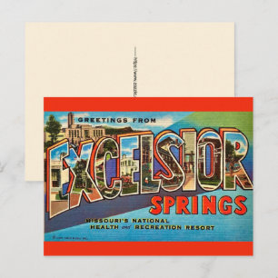 Excelsior Springs Missouri Greeting Postcard