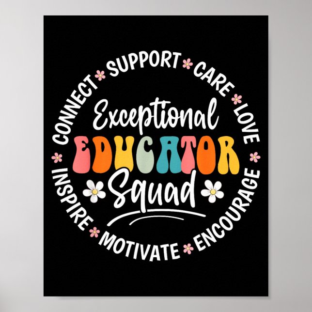Exceptional Educator Squad Appreciation Week Back  Poster (Front)