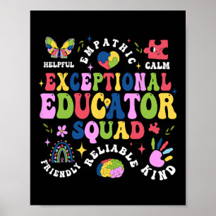 Exceptional Educator Squad Autism Teacher Squad  Poster