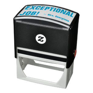 "EXCEPTIONAL JOB!" + Tutor's Name Rubber Stamp