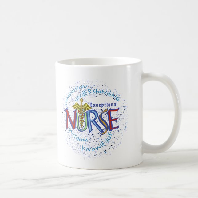 Exceptional nurse motto  coffee mug (Right)