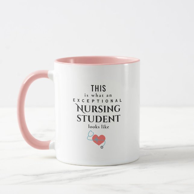 Exceptional Nursing Student Personalised Name  Mug (Left)