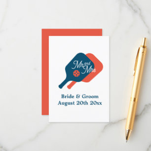 Exceptional pickleball wedding enclosure cards