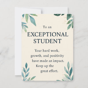 Exceptional Student – Inspirational Teacher Apprec