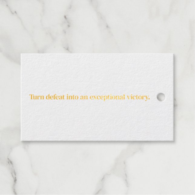Exceptional Victory Foil Gift Tag (Front (Horizontal))