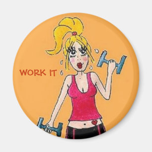 Excercise Girl Magnet