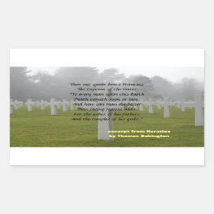 Excerpt From Horatius  Rectangular Sticker