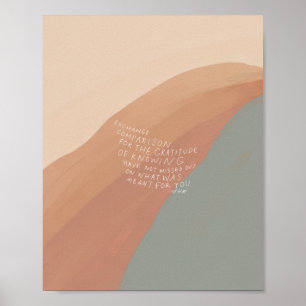 "Exchange comparison for the gratitude of knowing" Poster