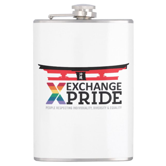 EXCHANGE Pride Flask w/ Torii gate & Okinawa kanji (Front)