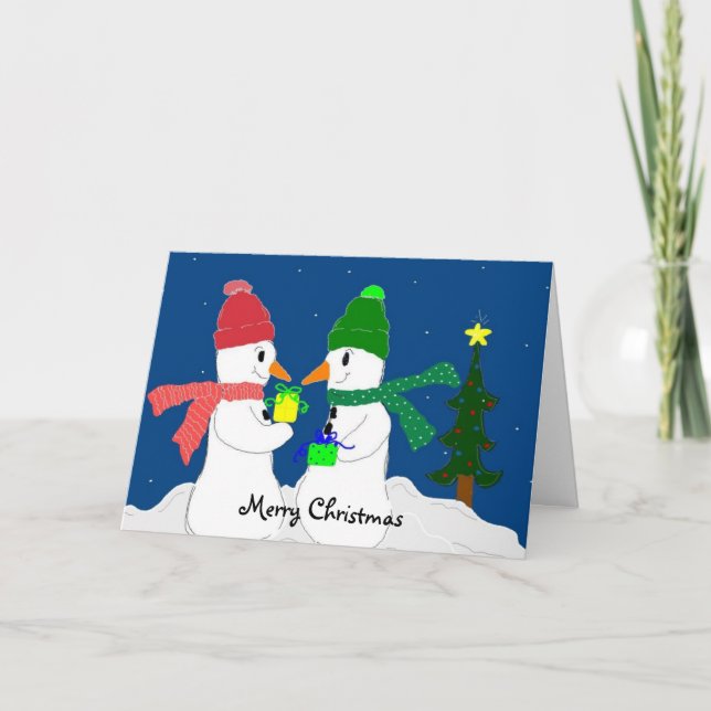 Exchanging Treats Holiday Card (Front)