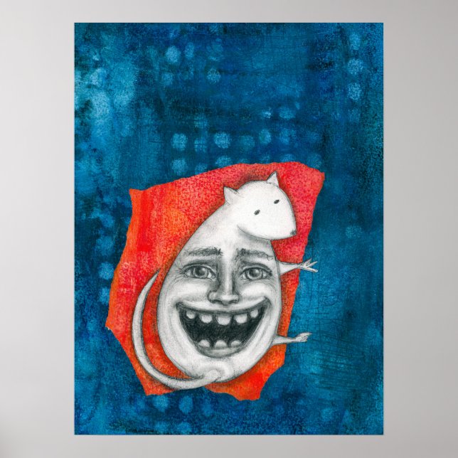 Excitable Mouse Poster Wall Art (Front)