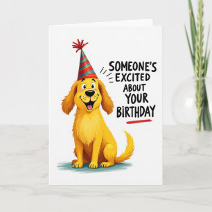 Excited Dog Birthday Card