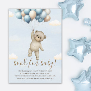 Excited for Baby Boy: Bear Theme Shower Enclosure Card